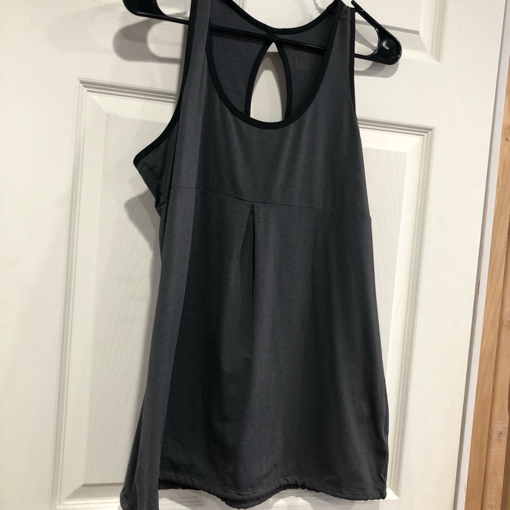 Lucy Zen Seeker Tunic Tank Top for Workout XL Grey